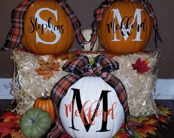 Custom Pumpkin, Fall Decor, Personalized Pumpkin, Monogram Pumpkin, Name Pumpkin, Halloween Pumpkin, Pumpkin Decor, Personalized Fall Decor