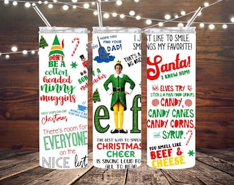 Custom Elf Suit Tumbler w/Straw, Winter Tumbler, Custom Holiday Tumbler,  Christmas Gift For Her, Personalized Christmas Tumbler, Xmas Gift