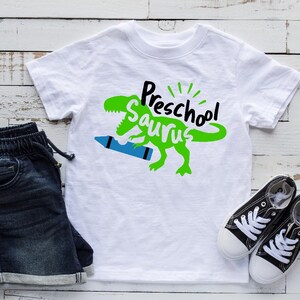 Preschool Saurus Shirt, Back to School Shirt, Pre-K Shirt, Erster Schultag Shirt, Dino zurück zur Schule, Pre-K Shirt, Kinder Schulshirt