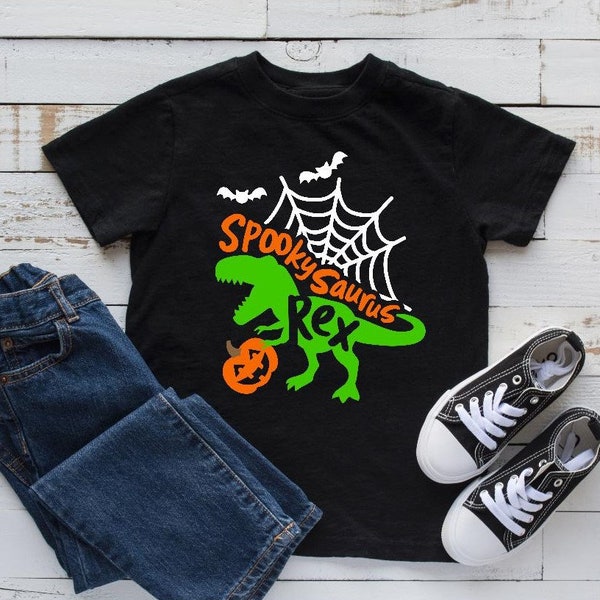 Dino Halloween Shirt, Boys halloween shirt, kids halloween shirt, dinosaur halloween shirt, halloween shirt, girl halloween shirt