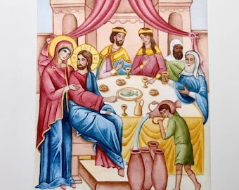 Wedding at Cana Watercolor Icon