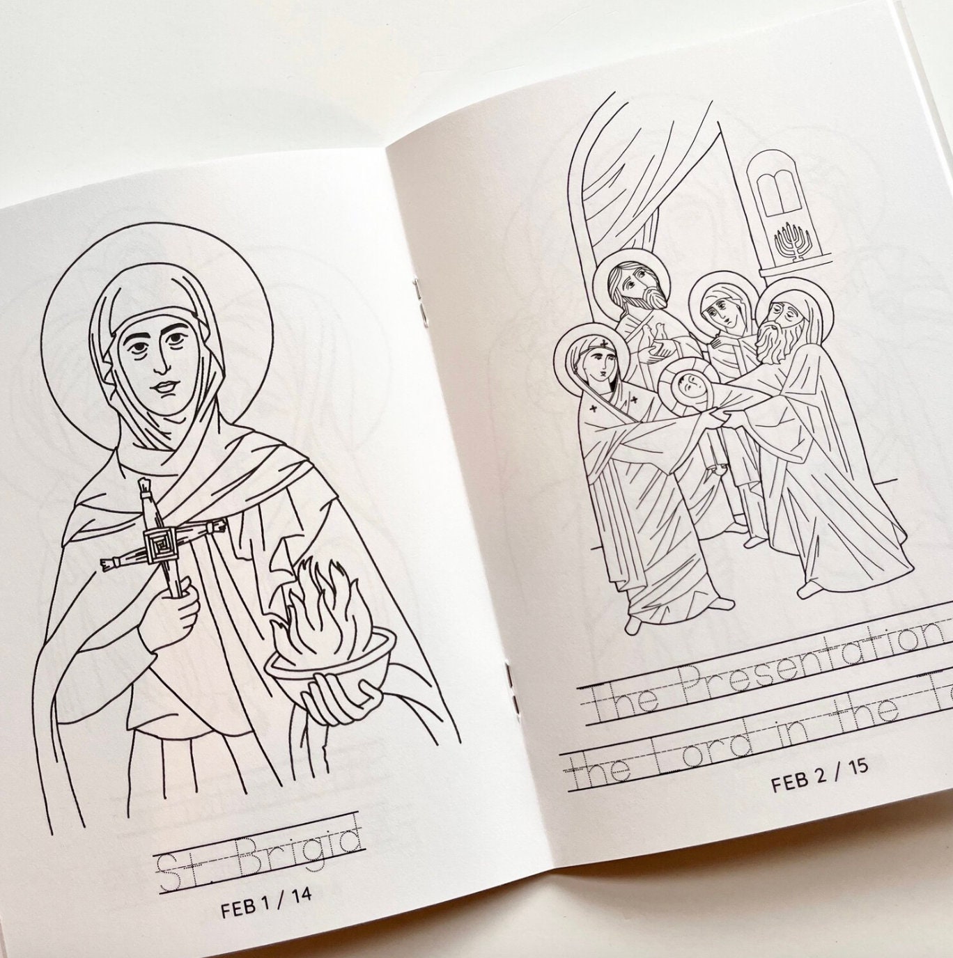 Seasons With the Saints Coloring Book (january - March) - Etsy