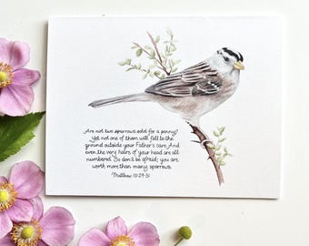 Sparrow Folded Cards