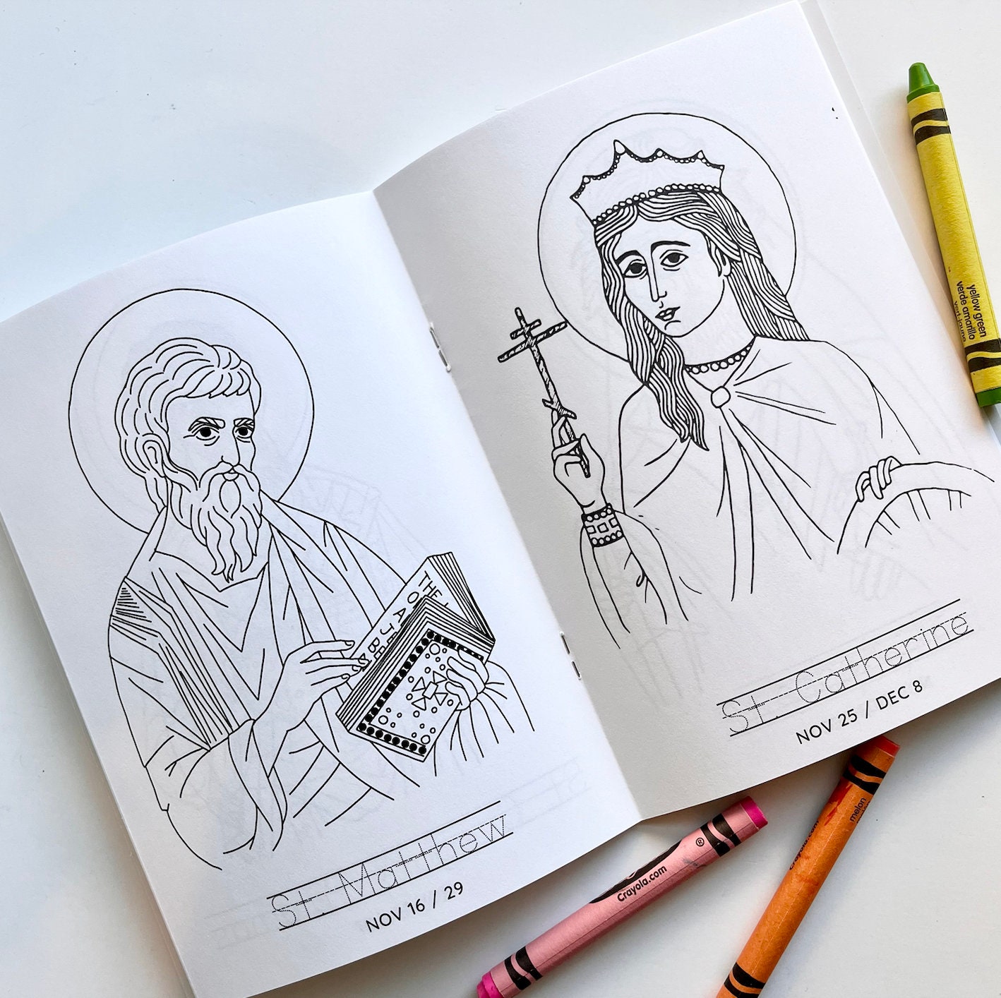 Seasons With the Saints Coloring Book (october - December) - Etsy
