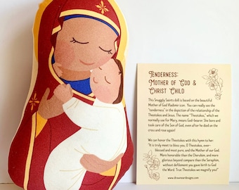 Tenderness: Mother of God with Christ Child Snuggly Saints Doll *DIY FABRIC*