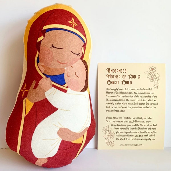 Tenderness: Mother of God with Christ Child Snuggly Saints Doll *DIY FABRIC*