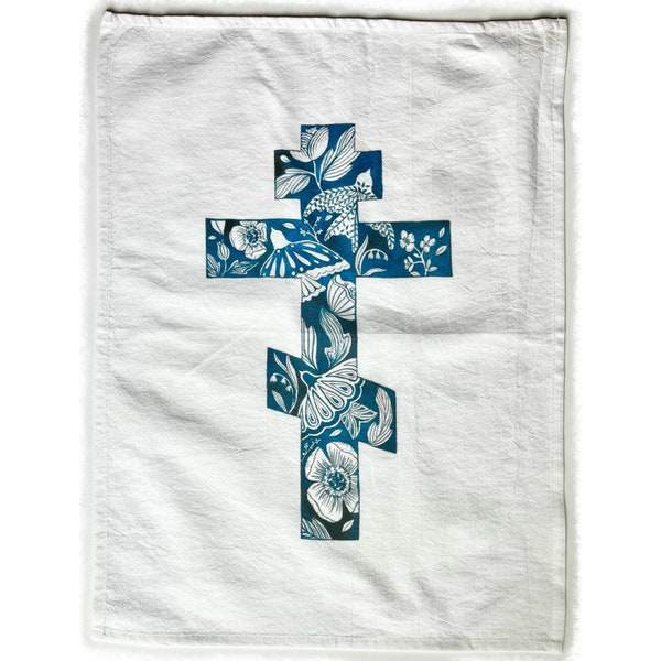 Cobalt Cross Pascha Basket Cover