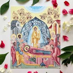 Dormition of the Theotokos Art Print