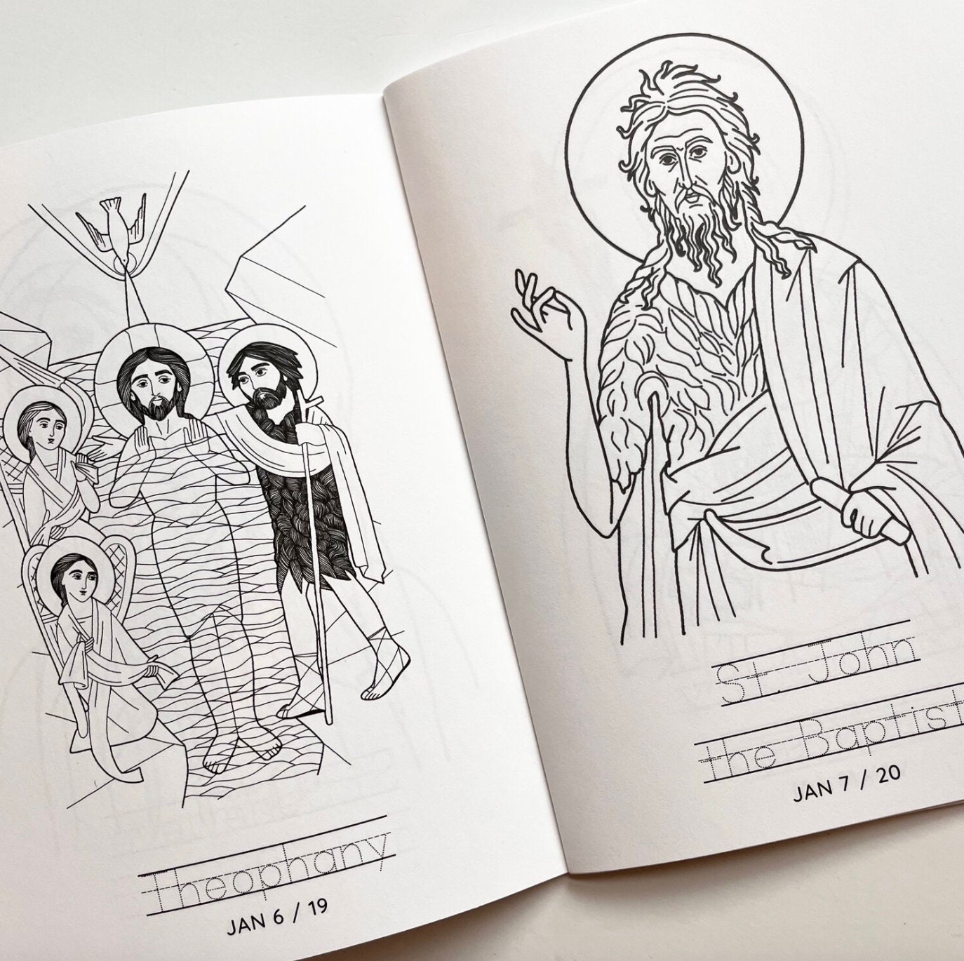 Seasons With the Saints Coloring Book (january - March) - Etsy