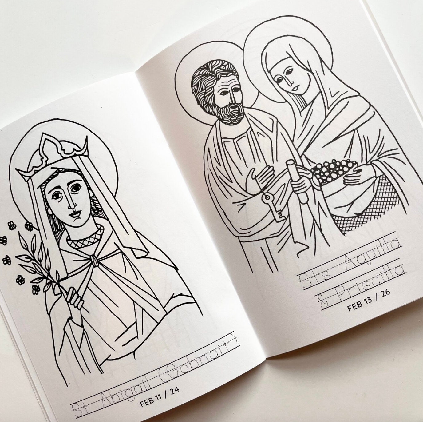 Seasons With the Saints Coloring Book (january - March) - Etsy