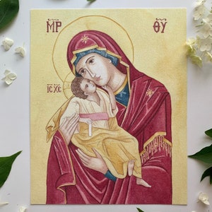 Mother of God and Christ Child Art Print