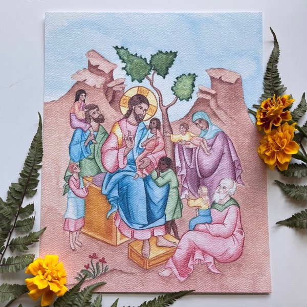 Christ with the Children Print