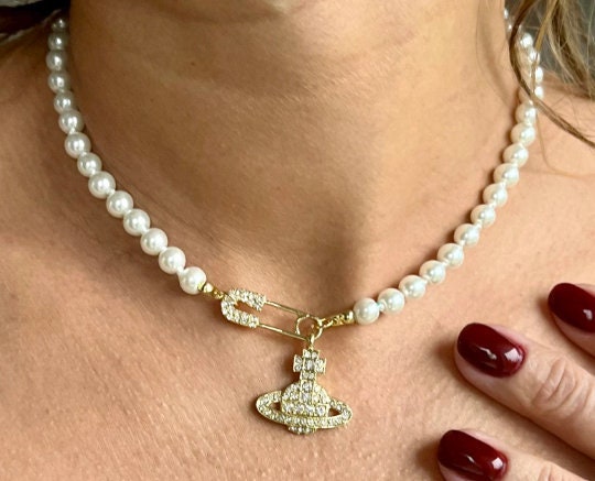 Vivienne westwood pearl choker etsy deals