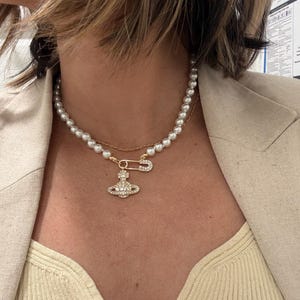 Vivienne Westwood Lucrece Pearl Necklace - Etsy