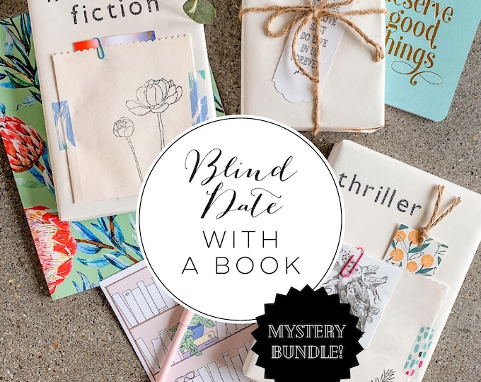 Blind Date With A Book Mystery Bundle | Surprise Book Box | Book lover gift, reader gift idea, bookworm box