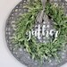Farmhouse Decor, Round Tobacco Basket, Wreath, Gather, Home Decor, Wall Decor, Hostess Housewarming Gift, Spring Decor