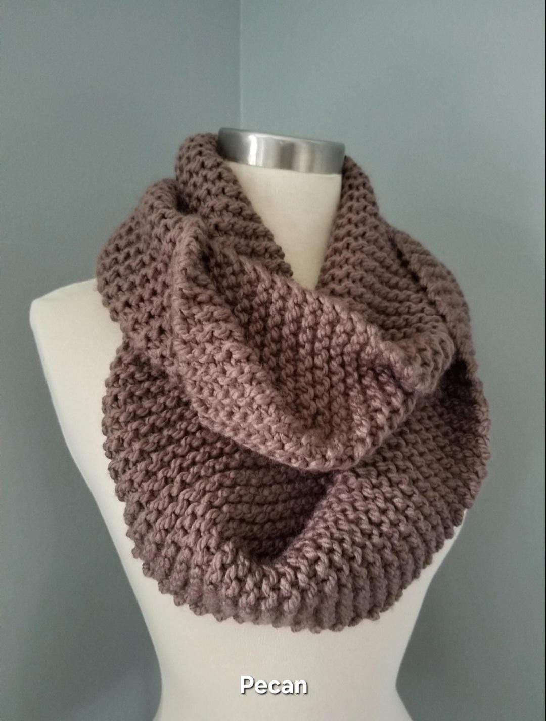 Chunky Knit Infinity Scarf: Super Soft Acrylic, Handmade Unisex Gift - Etsy
