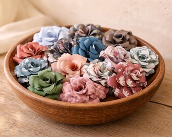 Handmade Autumn Paper Flowers – Cottagecore Vase Filler Decor