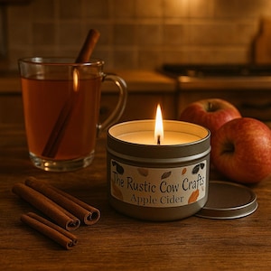 Apple Cider Soy Candle: Sweet & Spicy Fall Scent