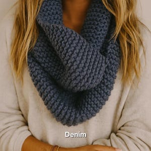 Chunky Knit Infinity Scarf: Super Soft Acrylic, Handmade Unisex Gift - Etsy