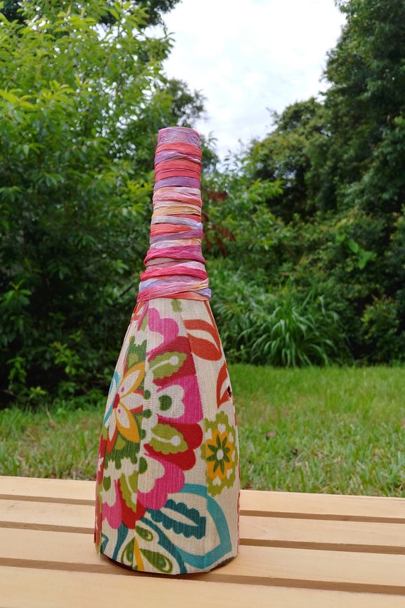 Hand-Painted Handmade Upcycled Glass Wine Liquor Bottle Single Stick Incense Burner Holder Home Table Yoga D\u00e9cor Smoke New Orleans Skull