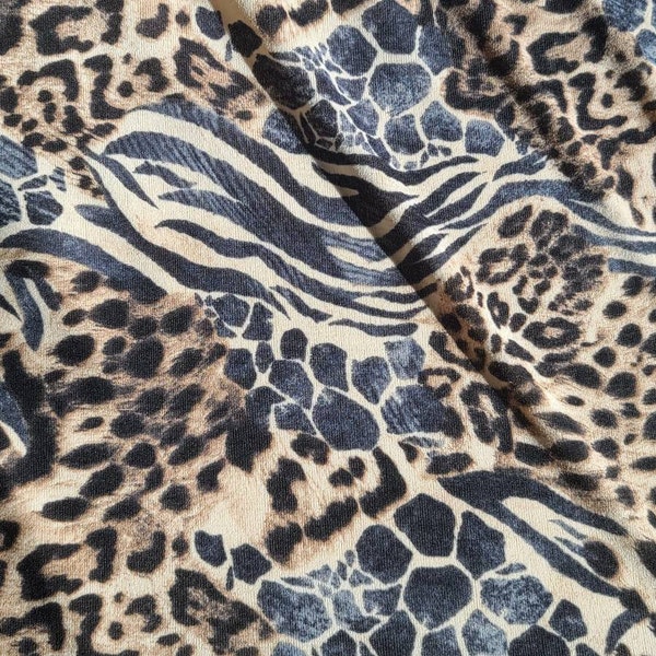 Animal Print Poly/Spandex Blend Knit Fabric