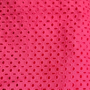 Cotton Eyelet Hot Pink, Easter dress, spring dress, cotton motif