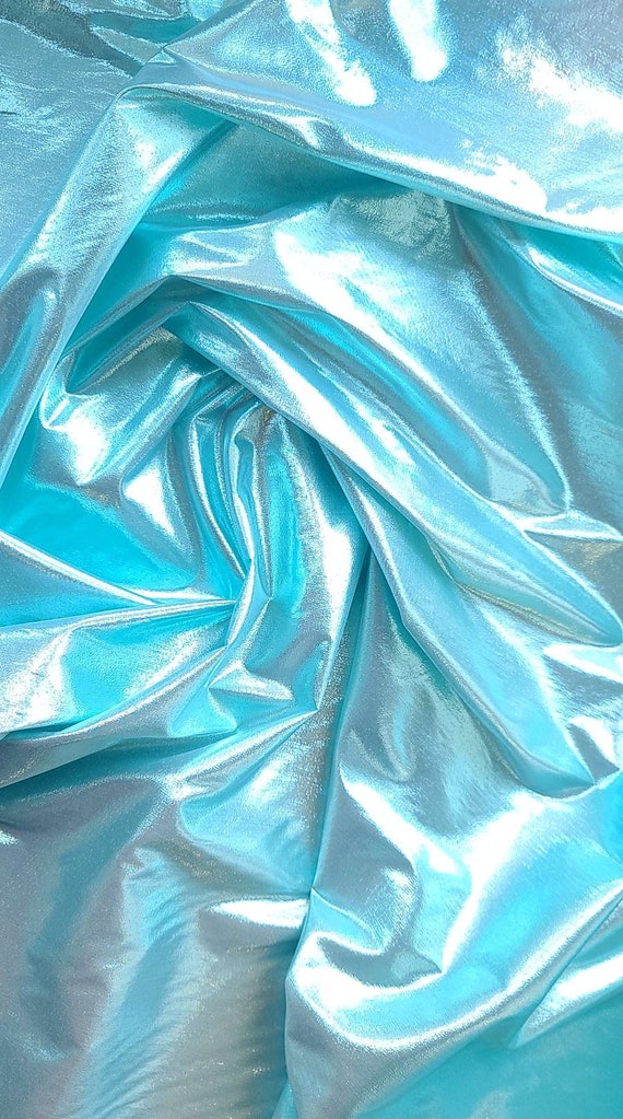 Finley IRIDESCENT GREEN BLUE PURPLE 4-Way Stretch Metallic Foil Fabric -  New Fabrics Daily