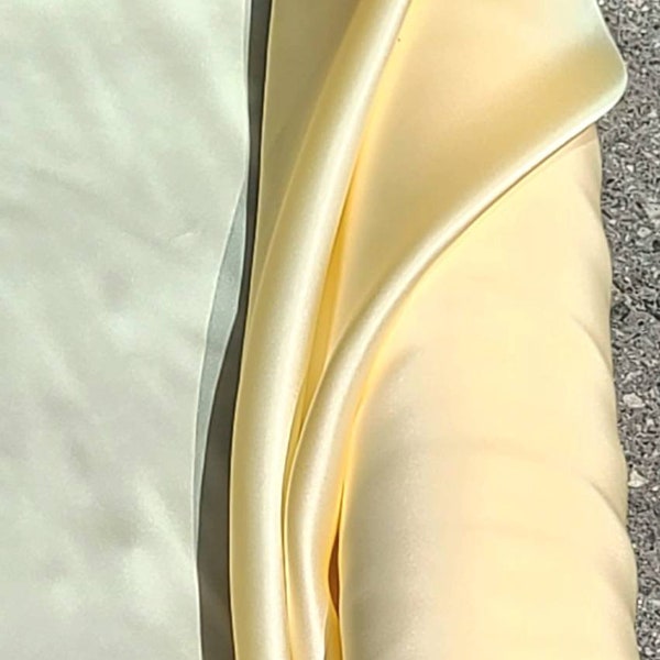 Maize 100% Pure Silk Charmeuse Fabric, 19mm 45" Width