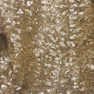 Tkanina tiulowa Couture Gold Allover Sequin