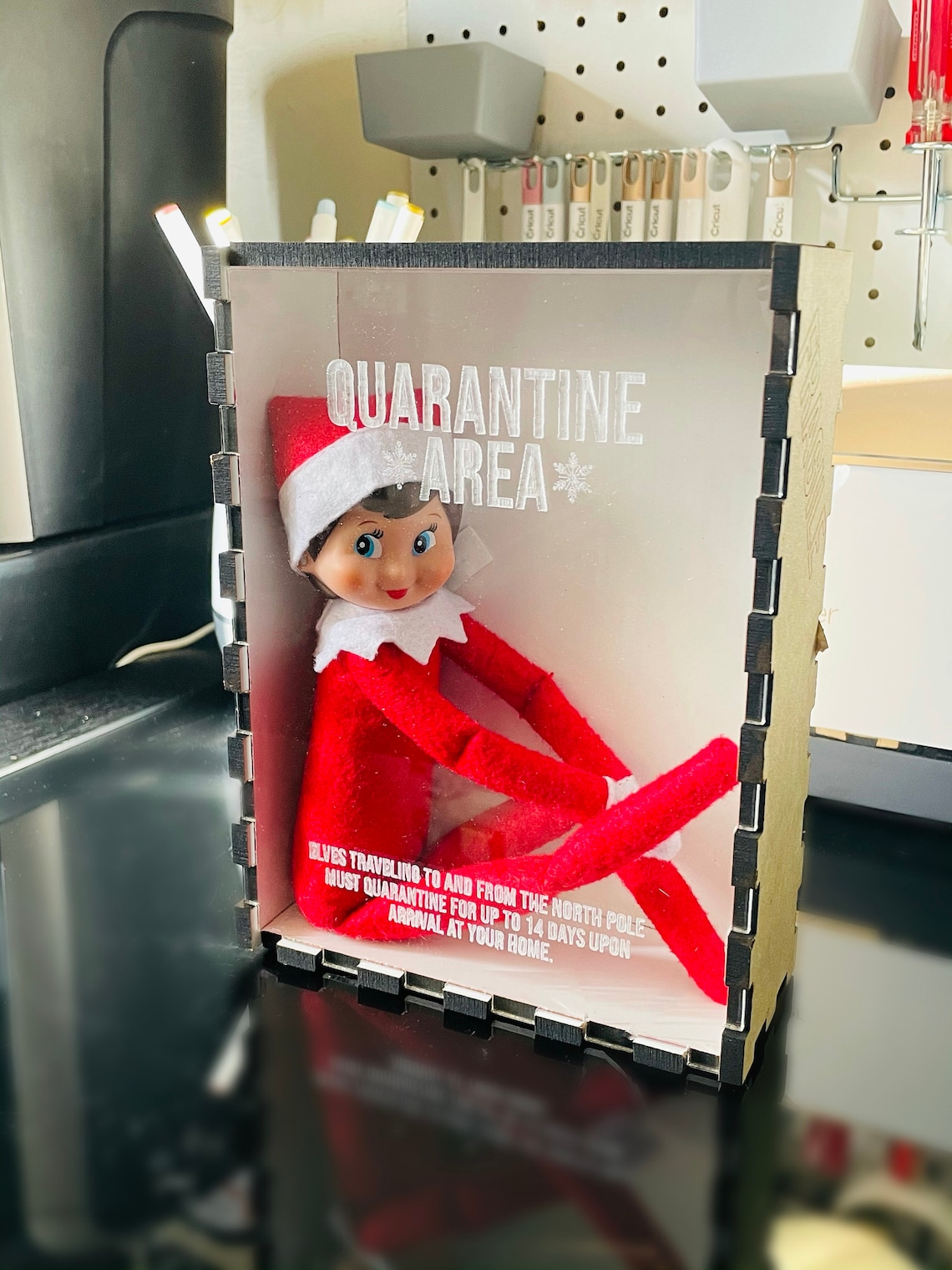Elf Quarantine Box For Elf on The Shelf Funny Christmas Gift Etsy