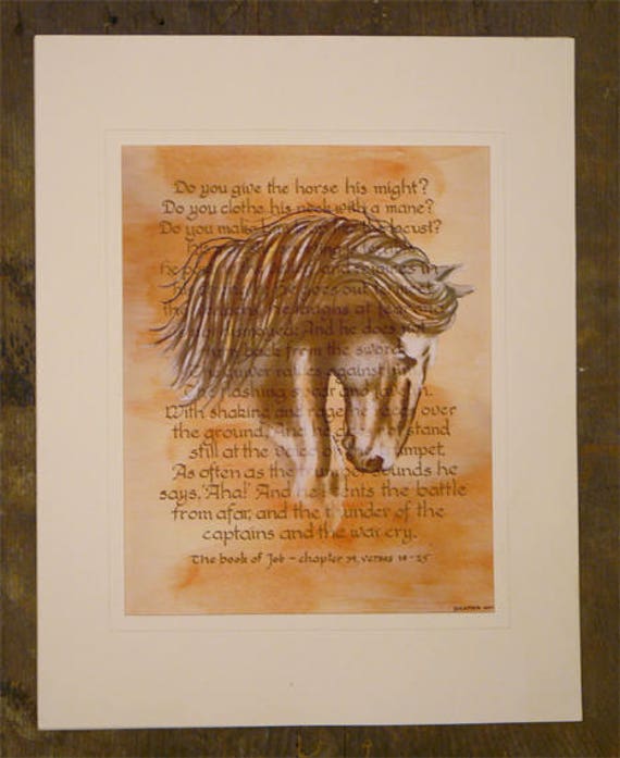 8x10 Print From Original Watercolor Illustration Calligraphy Etsy