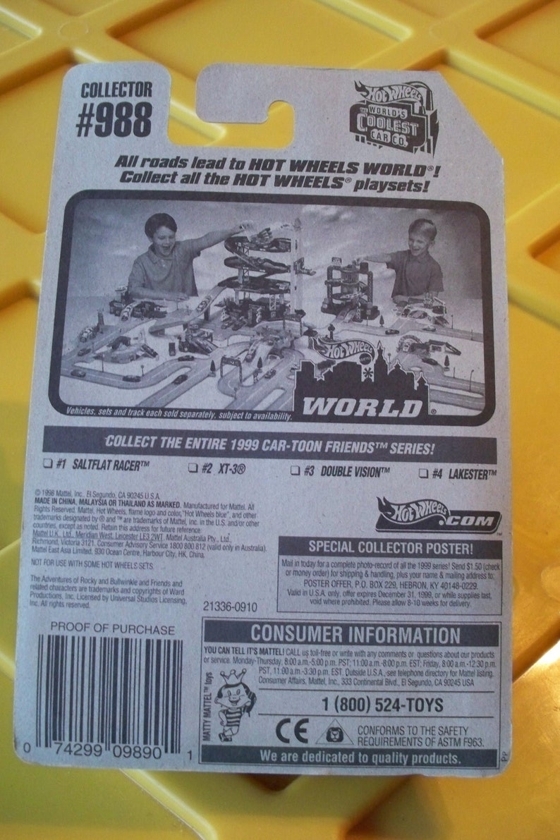 Hot Wheels 1999 988 Car-Toon Cartoon Friends Series 4 | Etsy