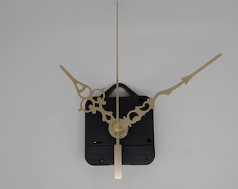 clock mechanism + gold style hands 6.8/9.8cm