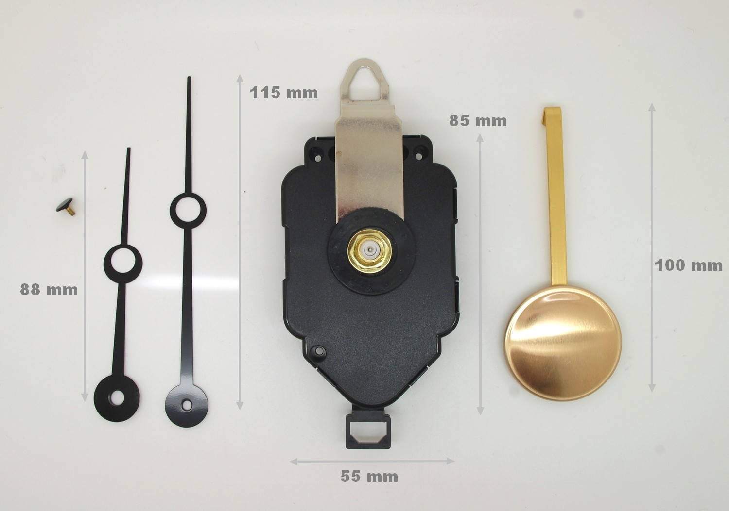 Kit Mouvement Horloge à Quartz Avec Balancier - Pour Cadran épais 25/30 Cm - DIY