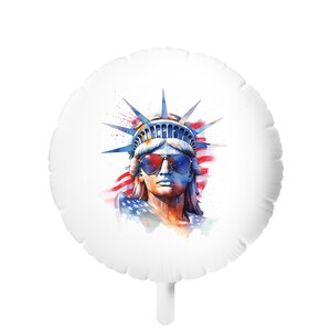 Giorno dell'Indipendenza Mylar Helium Balloon, Statue of Liberty Art, riutilizzabile e impermeabile