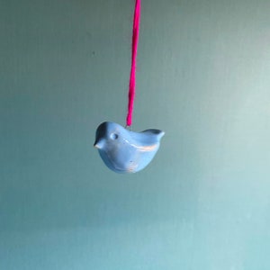 Ceramic small blue bird