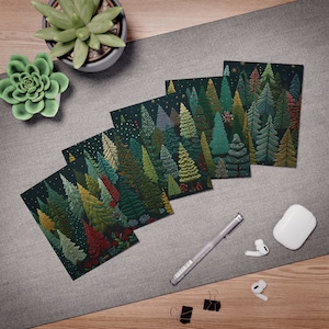 Christmas Multi-Design Greeting Cards (5-Pack) Customized Text (optional) New Year Postcards For Happy Holidays Unique Nordic Design
