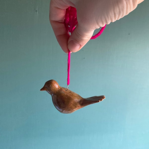 Small Hanging ceramic bird