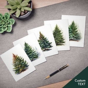 Christmas Thee 5 cartes de vœux (paquet de 5) Cartes postales du Nouvel An pour de joyeuses fêtes Design aquarelle nordique unique de Finlande