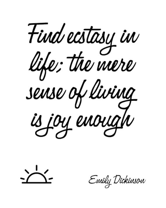 Emily Dickinson Quote Print Etsy