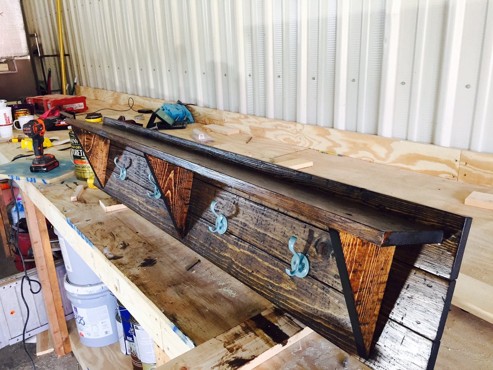 Custom Coat Racks Custom Coat Rack With Shelf - Etsy