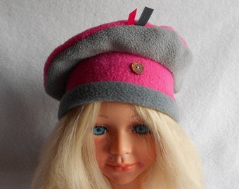 OUTLET - Polar beret, Bouffant winter hat, girl or baby fleece hat, various colors, bouffant fleece hat, back-to-school gift