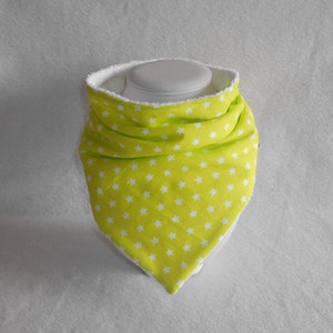 Bavoir bandana ETOILE orangé, vert ou bleu, grand bavoir foulard, enfant, adolescent, adulte, homme, femme, special needs bibs image 5