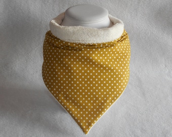 Mixed color polka dot bandana bib, large customizable scarf bib, child, adolescent, adult, handi-bavouille, special needs bibs