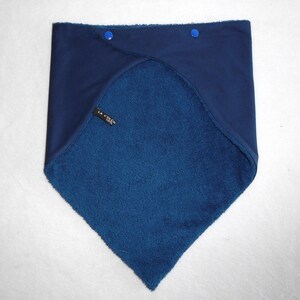Très grand bavoir bandana mixte UNI adulte réglable 75 cm x 37,5 cm, bleu marine, noir, gris, big special needs bibs image 7