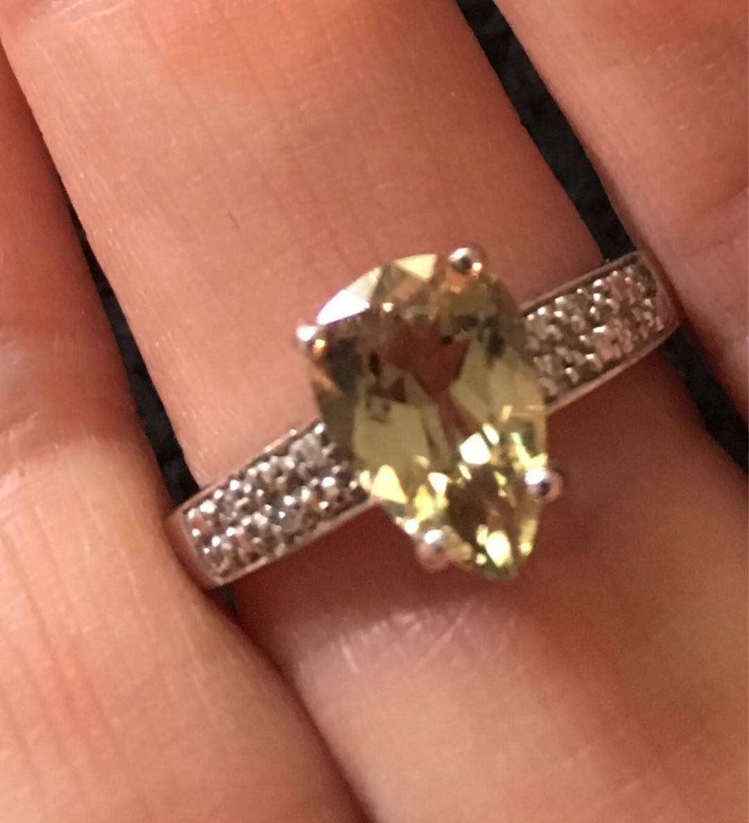 Rare Color Change Zultinite and Diamond Ring Paired With 14kt Gold. A ...