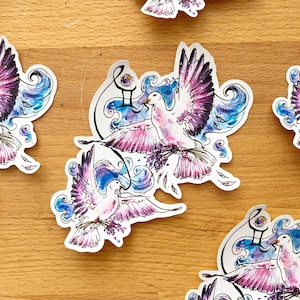 Gemini Sticker, matte Vinyl - Horoskop, Sternzeichen, Sternzeichen - Geburtstagsgeschenk - Element Air, Die Zwillinge
