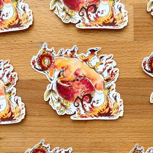 Aries Sticker, matte Vinyl - Horoskop, Sternzeichen, Sternzeichen - Geburtstagsgeschenk - Element Feuer, Der Widder