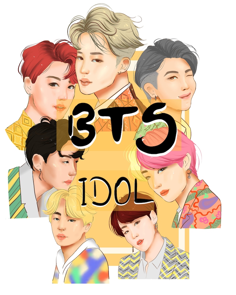 BTS clipart clipart bangtan kpop printable jungkook Etsy